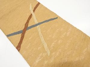 アンティーク　すくい織　線描き模様織り出し名古屋帯(着用可)